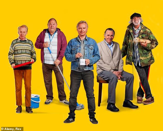 The original cast of The Full Monty returned for the new television series (pictured L-R: Steve Huison as Lomper; Mark Addy as Dave; Robert Carlyle as Gaz; Hugo Speer as Guy; and Paul Barber as Horse), which aired in June broadcast.