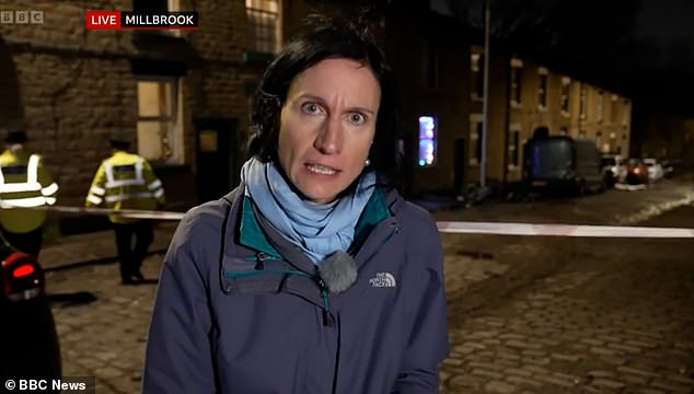 BBC Northern England correspondent Fiona Trott sparked hilarity when she incorrectly said the tornado damage was caused by a volcano