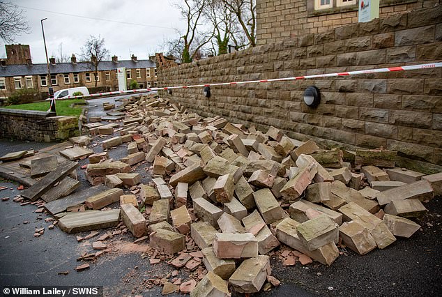 Destruction caused by the tornado after it struck Stalybridge in Greater Manchester earlier this week