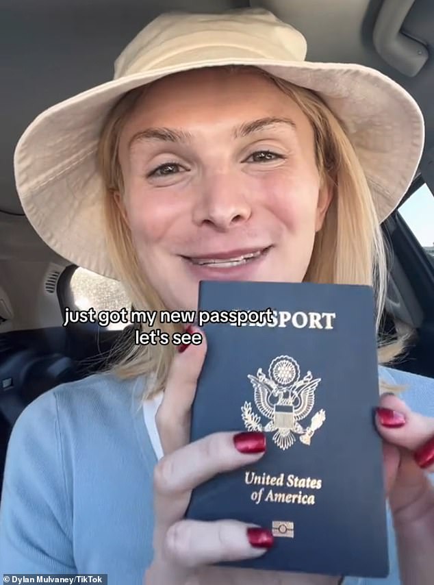 The transgender influencer eventually changed the gender on her passport from male to female
