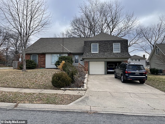 The family gathered for an emotional Christmas reunion Thursday evening at the rented home in Kansas City where she is staying with teacher husband Ryan, 36