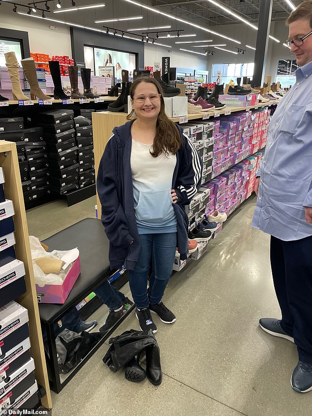 Gypsy Rose Blanchard's first stop on Thursday was at an Off Broadway shoe warehouse in Liberty, just outside Kansas City, to buy new shoes after leaving prison with socks.