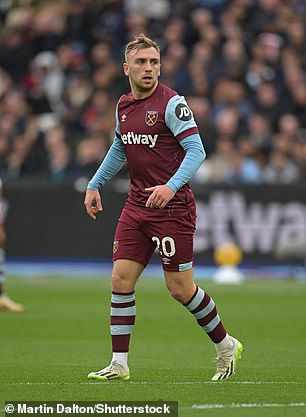 West Ham's Jarrod Bowen is currently the third highest scoring midfielder in the match