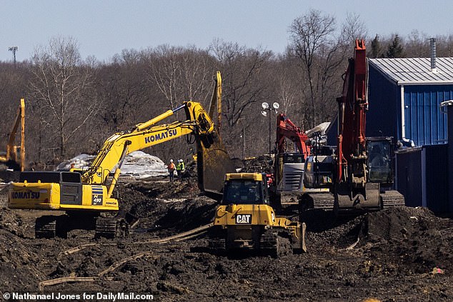 Clean-up work can be seen here in March.  Residents want to know why Biden still hasn't visited