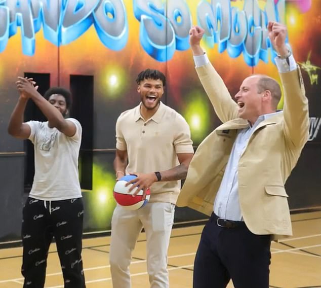 Another photo showed William with Aston Villa centre-back Tyrone Mings in Sheffield for World Mental Health Day