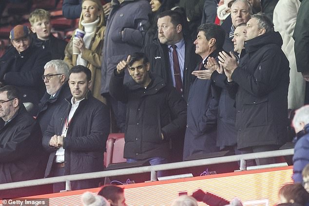 Prime Minister Rishi Sunak attended the championship match at St Mary's