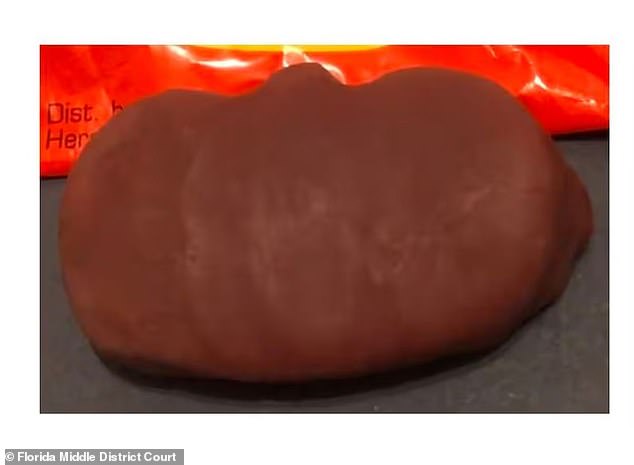 Kelly claims the packaging of several Reece products was 'misleading' because they appeared to show the candy had eyes and mouths cut out while the actual chocolate inside was blank