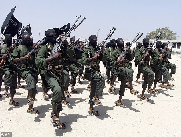 According to an unsealed complaint, Nasr began expressing a desire to join Al Shabaab and wage jihad in November.  In the photo: Al Shabaab fighters training in Somalia