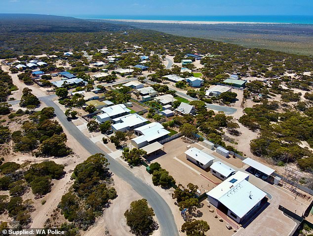 The small hamlet of Eucla in Western Australia has been imaged from the air by a drone