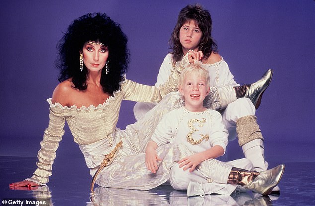 Cher's eldest son, Chaz Bono, has also struggled with substance abuse.  Pictured: Cher, Chaz and Elijah in 1981