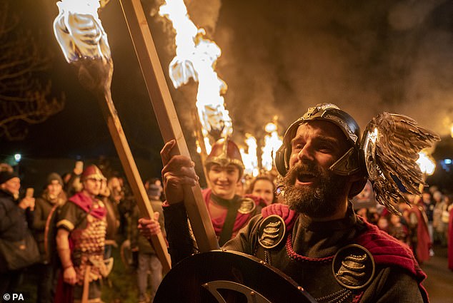 Torches lit the sky as the procession left the Meadows, traveled through the Royal Mile, passing a number of Edinburgh landmarks including Greyfriars Kirkyard, before ending at Castle Terrace, with Edinburgh Castle in the background