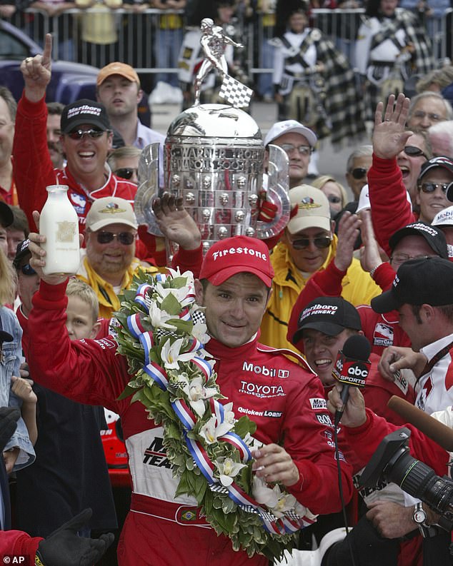 Brazilian de Ferran celebrated his iconic victory in the Indy500 in 2003