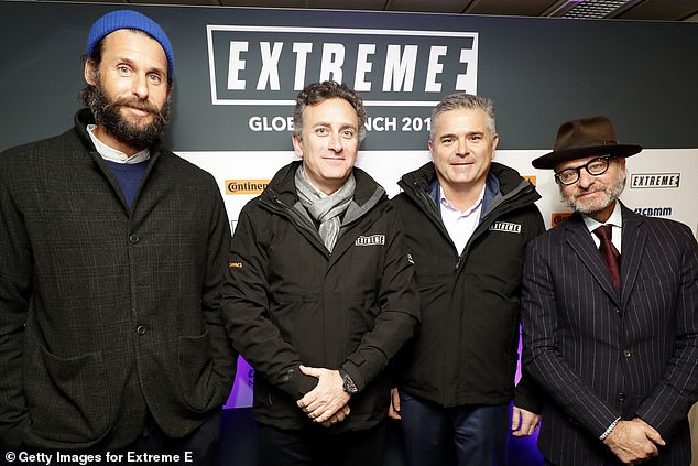 de Ferran (second right) pictured at a Formula E event in London in 2019