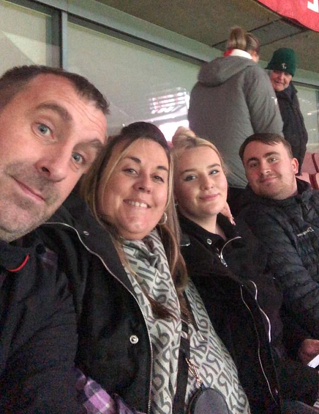 Littler (right) posted a photo of his family enjoying the view from the hospitality area of ​​the Emirates Stadium as Arsenal played West Ham on Thursday