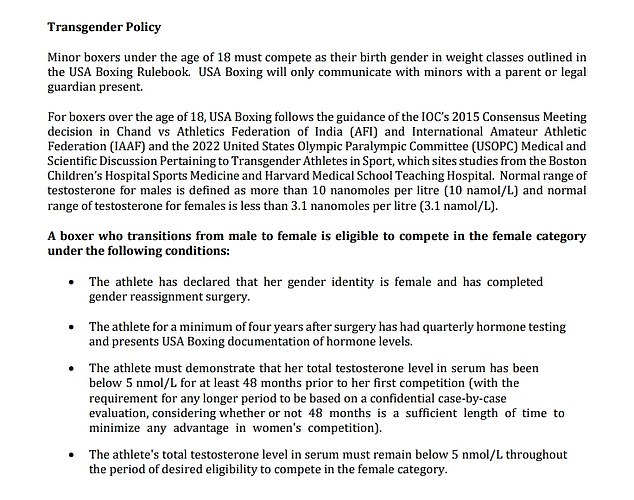 The new policy, announced Friday, specified conditions that athletes must meet