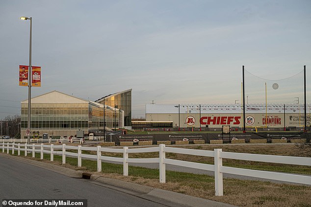 Kelce arrived at the Chiefs' training facility next to Arrowhead Stadium