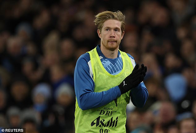 Kevin De Bruyne was back on the bench and received a big welcome from the home fans