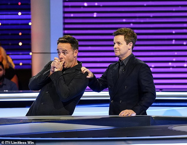 Ant (left) and his co-host Dec (right) can be called upon to help contenders with the Take Two with Ant and Dec lifeline, where two guesses are allowed, one by the team and hosts