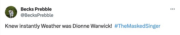 1703973845 13 The Masked Singer Dionne Warwick 83 is unmasked as Weather