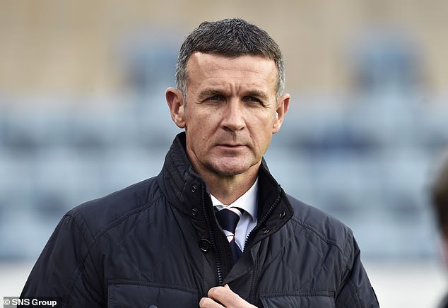 Away manager Jim McIntyre (pictured) had already used all his substitutes when Aaron Steele went down injured