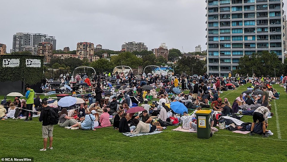 Crowds have already formed in and around Sydney Harbor as enthusiastic revelers eager to get a good vantage point for the city's infamous fireworks