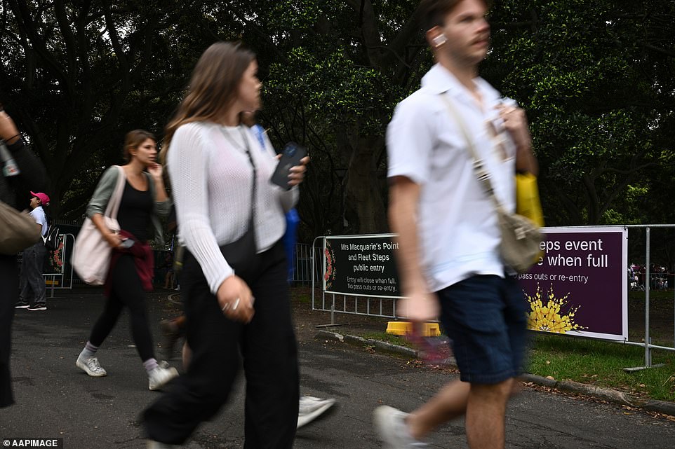 Crowds began to form early Sunday morning as Aussies raced to the best vantage points in Sydney