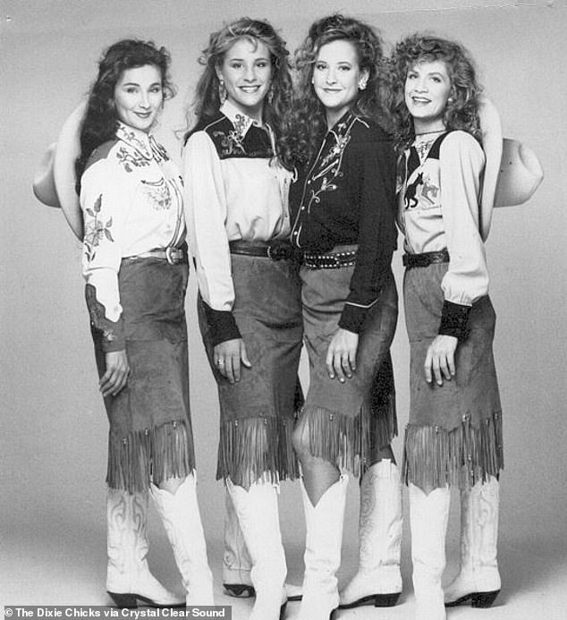 The singer (far left) formed the Dixie Chicks in 1988 with sisters Martie Maguire, 54, and Emily Strayer, 51, and Robyn Lynn Macy, 65. Lynch played bass and sang