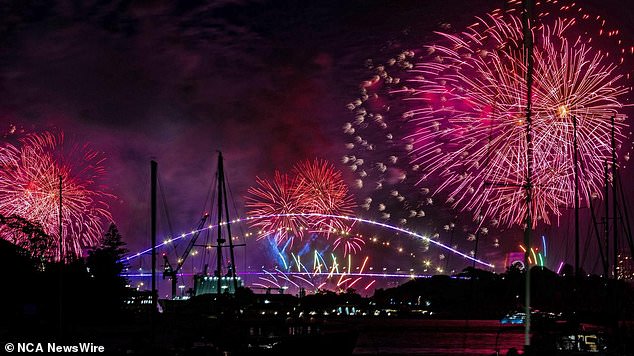 The annual celebration includes two fireworks shows: the eight-minute 'family fireworks' at 9 p.m. and a twelve-minute display at midnight