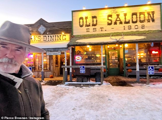 “A New Hat from Aspen Hatter, Austin Texas…Making Memories in Montana,” the Mamma Mia!  star written to his 2.1 million followers