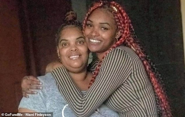 Niani Finlayson, pictured right with her mother Tracie Hall (left), was shot dead by an LA sheriff