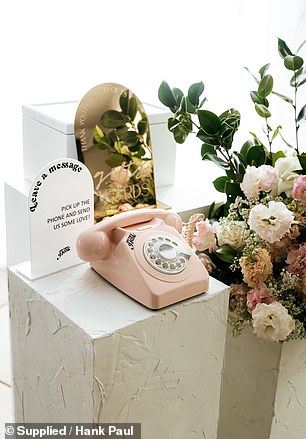 Instead of a guestbook, they had an audio phone for visitors to leave a special message