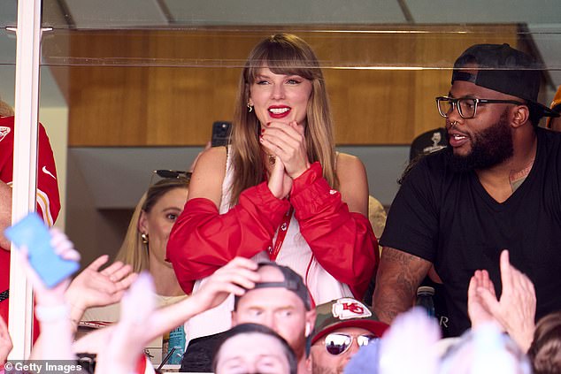 The following month, in September, the Grammys attended the Kansas City Chiefs vs.  Chicago Bears at Arrowhead Stadium (seen above) – putting their relationship in the spotlight.