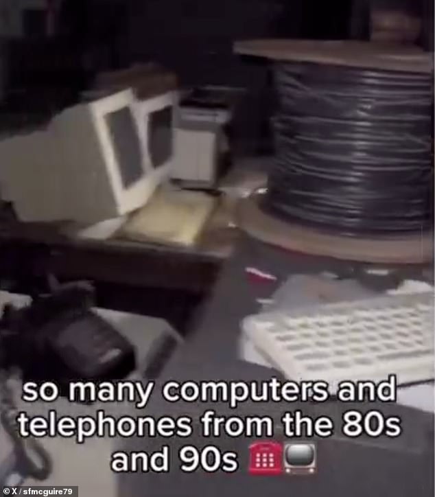 The building was a kind of time capsule, housing computers and telephones from the 80s and 90s