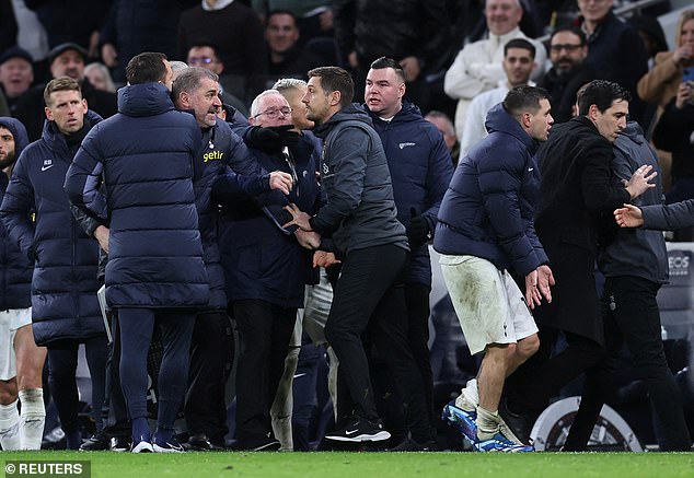 The Tottenham manager played down the altercation after the match, claiming both sides merely wished each other 'a happy new year'