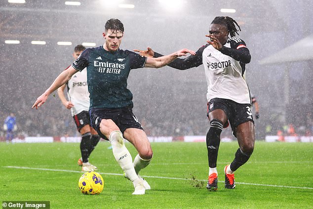 Calvin Bassey (R) put in an excellent defensive performance for Fulham during the match