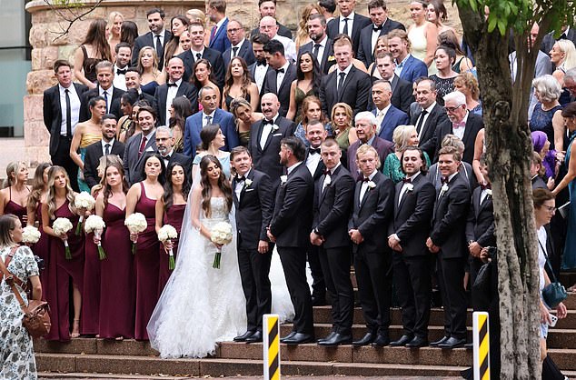 The wedding party looked like A-list Hollywood celebrities instead of 'Smith's bogan mates'