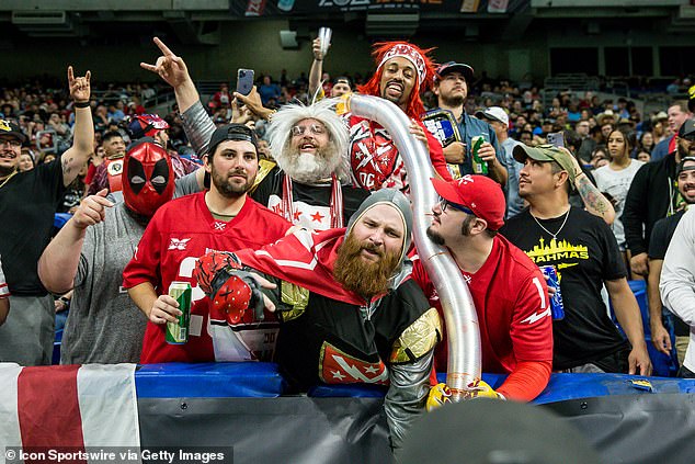 Defenders fans 'feed the snake' during the first XFL Championship in May