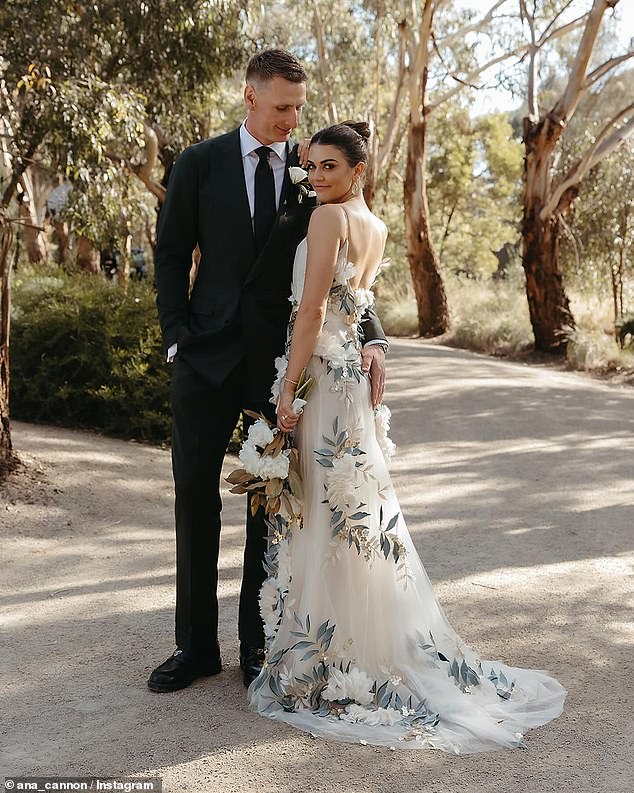 Daniel Gorringe has tied the knot with girlfriend Ana Cannon.  The former AFL player, 31, and Big Brother star shared the news on Instagram on Sunday, alongside two special images from the couple's big day.  Both shown