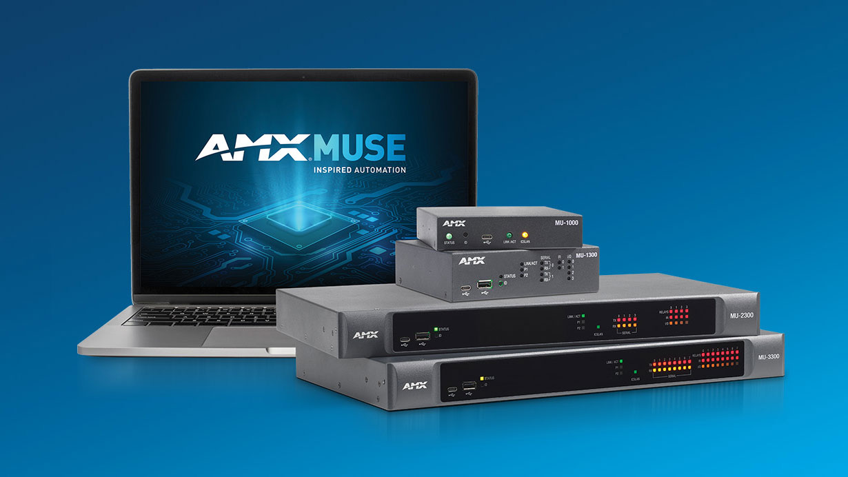 AMX MUSE Automation controllers are a powerful and secure option