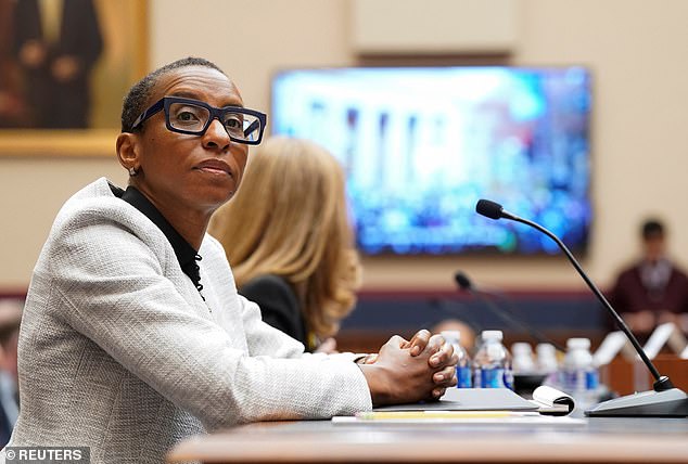 Harvard President Claudine Gay during the congressional hearing on anti-Semitism on campus