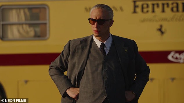 Despite receiving a seven-minute, 30-second standing ovation at the Venice Film Festival in September, the 39-year-old actor was not a hit with critics (Adam depicted as Enzo Ferrari in the film)