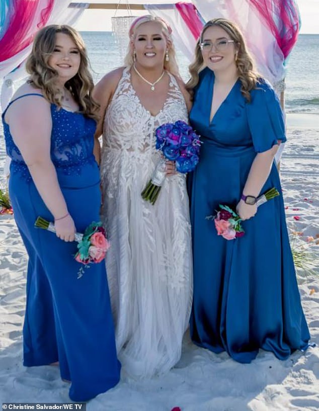 Alana 'Honey Boo Boo' Thompson (L) took to social media on Sunday to remember her late sister Anna 'Chickadee' Cardwell after her death was announced on Sunday;  pictured with Mama June Shannon (center) and Lauryn “Pumpkin” Efir