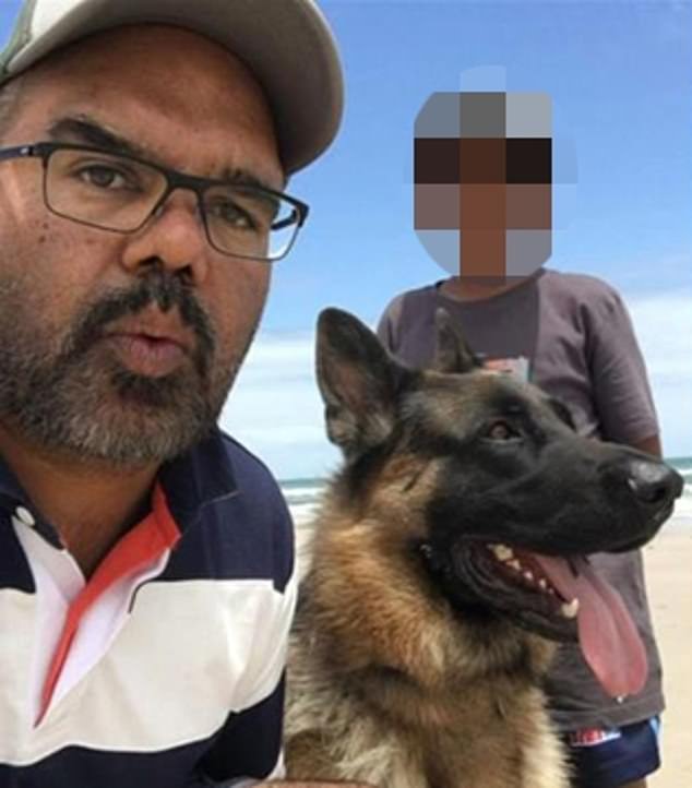 Shane Bloomfield (pictured, left) from Adelaide left Nahla (right), his family's six-year-old German shepherd, for a holiday at AlfaDog boarding house in the city's south-east on November 9 - only to discover a day later that he was deceased