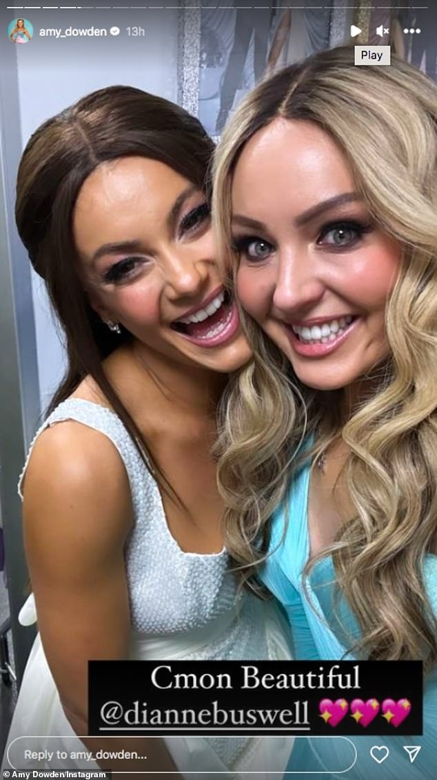 Amy Dowden posted sweet snaps with her Strictly co-stars backstage as she returned to the show for Saturday's final amid her battle with breast cancer (seen with Dianne Buswell)