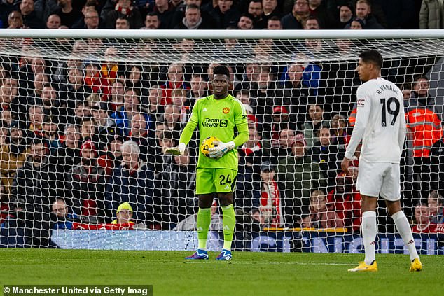 Manchester United goalkeeper Andre Onana said he felt 'nothing' about the atmosphere at Anfield