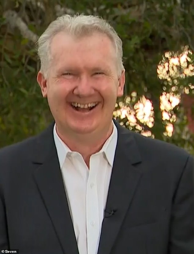 The Prime Minister's visit to WA sparked a debate between Employment Minister Tony Burke (left), Sunrise presenter Monique Wright and Nationals MP Barnaby Joyce (right)