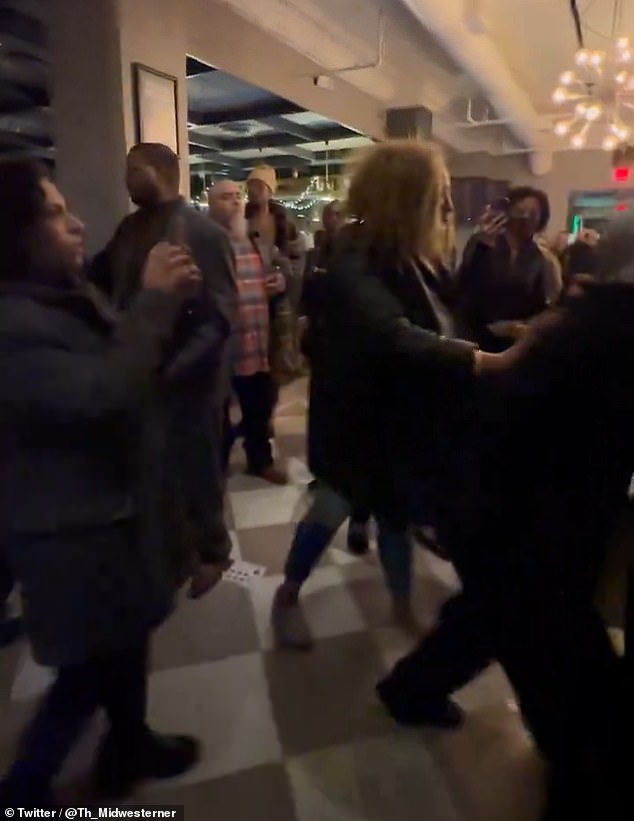 A holiday party hosted by Michigan Democrats descended into chaos after it was stormed by a horde of pro-Palestinian activists