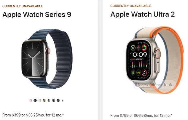 Apple has filed an appeal after an import ban on certain smartwatch models that came into effect in the US on Tuesday