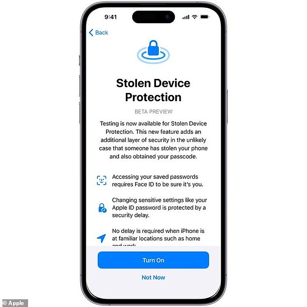 Apple is rolling out a new feature to protect its customers' passcodes, online banking access, private iCloud photos and videos, and everything else a stolen, unlocked iPhone leaves vulnerable.  The setting is called 