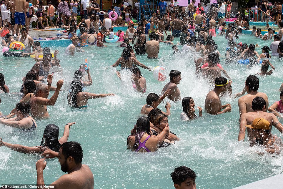 Parents have been urged to keep an eye on their children this summer as a 'code brown' could close a pool or water park for up to 24 hours while it is cleaned (photo, stock image)